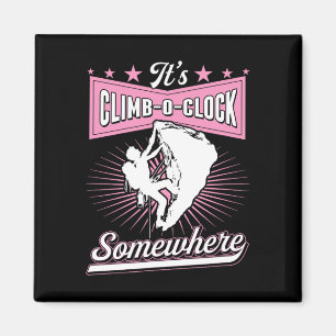 Aimant C'est grimper à l'horloge quelque part Rétro