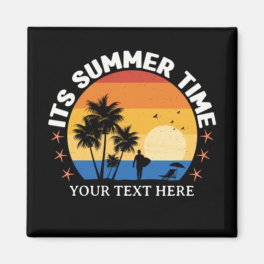 Aimant C'est la conception de coucher de soleil tropical (Devant)