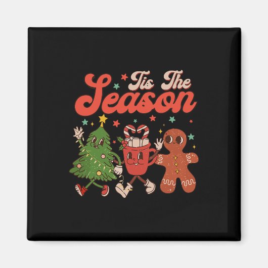Aimant C'Est La Saison Arbre De Noël Gingerbread Cookie C (Devant)