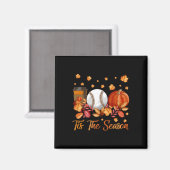 Aimant C'Est La Saison Bysebyll Citrouille Automne Remerc (Recto/Verso)