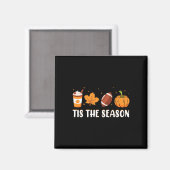 Aimant C'Est La Saison Citrouille Leaf Latte Fall Thanksg (Recto/Verso)
