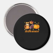 Aimant C'Est La Saison Citrouille Leaf Latte Fall Thanksg (Recto/Verso)