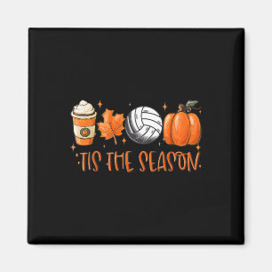 Aimant C'Est La Saison Citrouille Leaf Latte Fall Volleyb