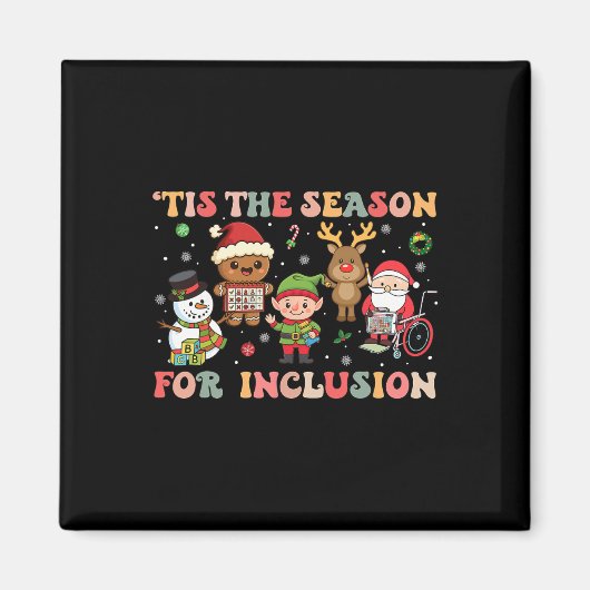 Aimant C'est la saison de l'inclusion Noël Sped Enseignan (Devant)