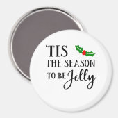 Aimant C'est la saison d'être le gui de Noël (Recto/Verso)