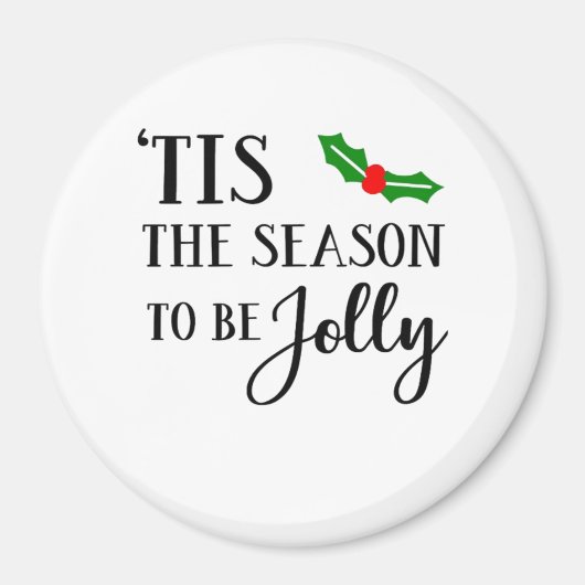 Aimant C'est la saison d'être le gui de Noël (Devant)