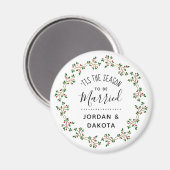 Aimant 'C'Est La Saison D'Être Marié | Mariage de Noël (Recto/Verso)