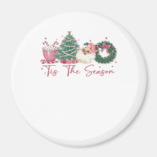 Aimant C'est la saison Joyeux Noël Mignon Xmas Café Ch