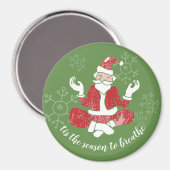 Aimant C'Est La Saison Pour Respirer Le Yoga Père Noël (Recto/Verso)