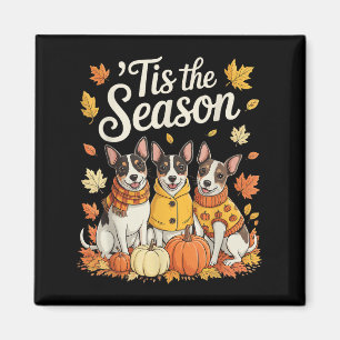 Aimant C'est la saison Rat Terrier automne Pumpkin Dog