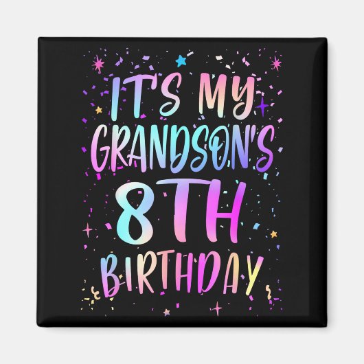 Aimant C'est l'anniversaire de 8 ans de mon petit-fils Co (Devant)