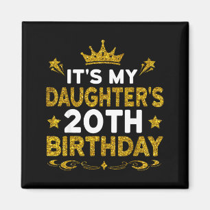 Aimant C'est les 20 ans de ma fille Joyeux Anniversaire 2