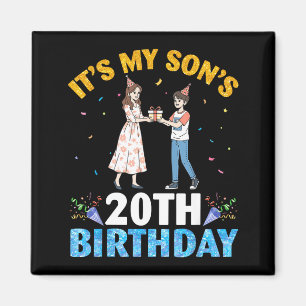 Aimant C'est les 20 ans de mon fils Joyeux garçon de 20 a