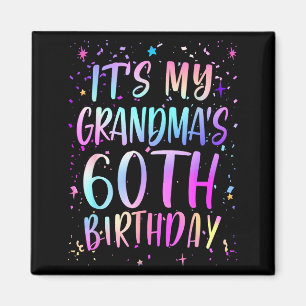 Aimant C'est les 60 ans de ma grand-mère Coloré Joyeux 60