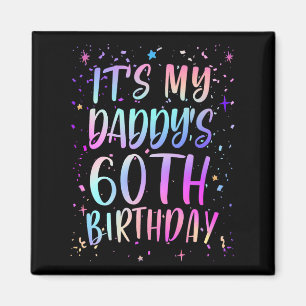 Aimant C'est les 60 ans de mon papa Coloré Joyeux 60 ans