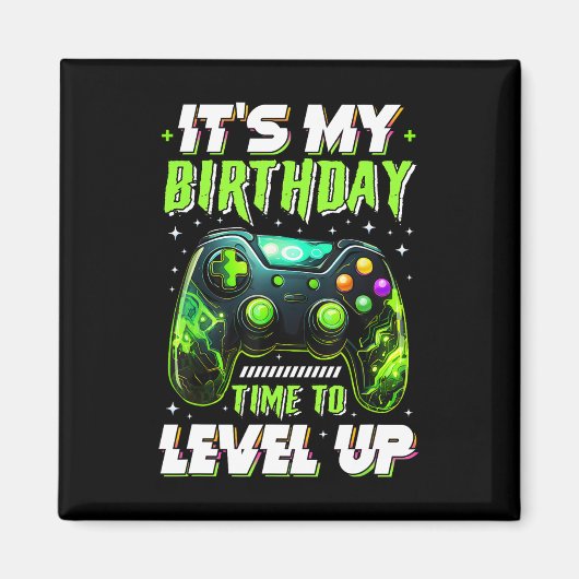 Aimant C'est l'heure de mon anniversaire Garçon de monter (Devant)