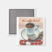 Aimant c'est l'heure du café ! (Recto/Verso)