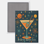 Aimant C'est l'heure du Martini Atomique Étoiles Cosmique (Recto/Verso)