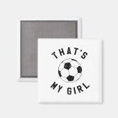 Aimant C'est ma fille footballeuse (Recto/Verso)