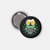 Aimant C'est ma Saint-Patrick de bière chanceuse (Recto/Verso)