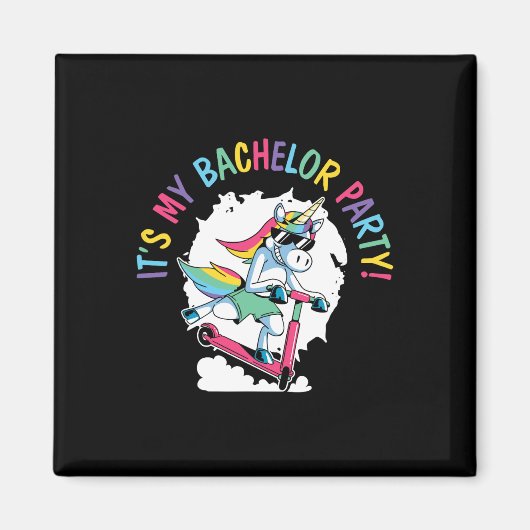 Aimant C'est ma soirée de bachelor licorne marié mariage (Devant)