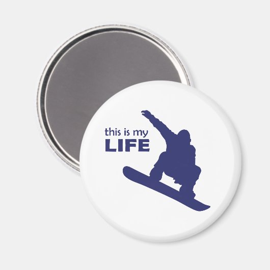 Aimant C'Est Ma Vie (Snowboard) (Recto/Verso)