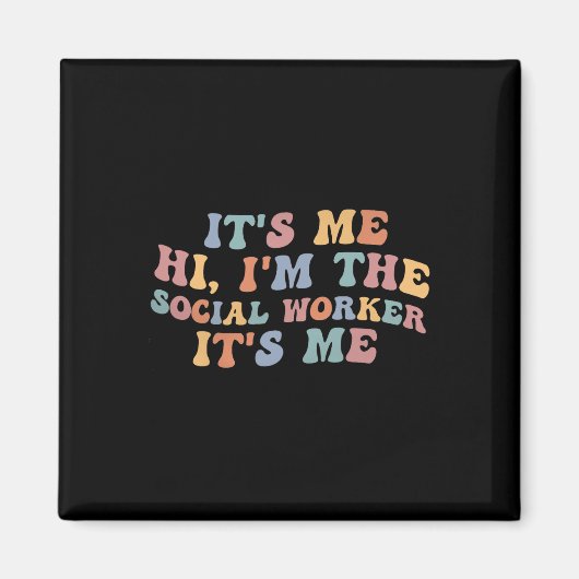 Aimant C'est moi Bonjour Je suis le travailleur social Re (Devant)