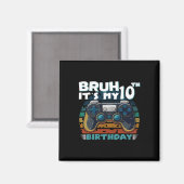Aimant C'est mon 10e anniversaire 10 ans jeu vidéo cool (Recto/Verso)