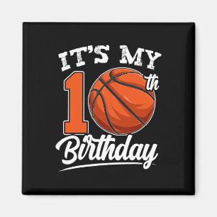 Aimant C'est mon 10e anniversaire Bysketbyll Player 10 An