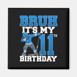Aimant C'est mon 11ème anniversaire de hockey sur glace 1