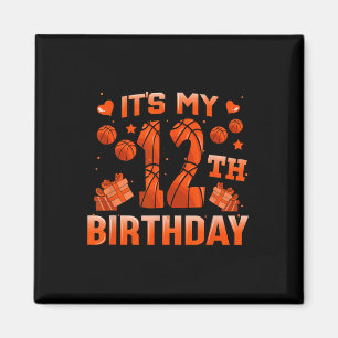 Aimant C'est mon 12e anniversaire Bysketbyll Boys Girls 1