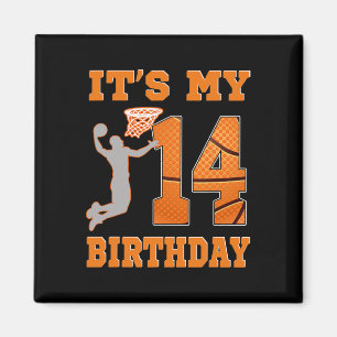 Aimant C'est mon 14e anniversaire Bysketbyll Dunk Boy 14