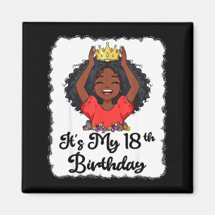 Aimant C'est mon 18ème anniversaire Couronne de princesse