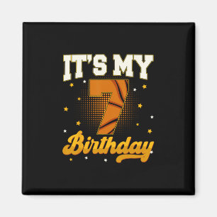 Aimant C'est mon 7e anniversaire Sketll Boy 7 ans Cadeaux