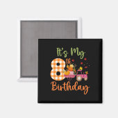 Aimant C'est mon 8e anniversaire 8 ans Citrouille Fall Fa (Recto/Verso)