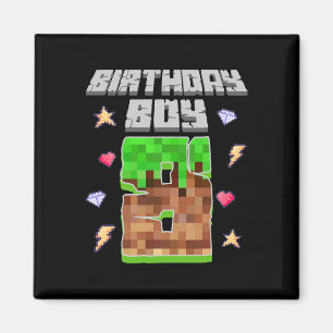 Aimant C'est mon 8ème anniversaire garçon joueur 8 ans Pi