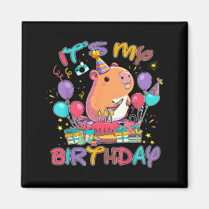 Aimant C'est mon anniversaire Amoureux de capybaras Fête 