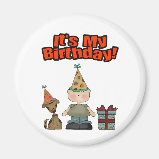 Aimant C'est mon anniversaire (GARÇON) (Devant)