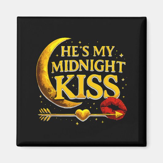 Aimant C'est mon baiser de minuit pour la Saint-Valentin (Devant)