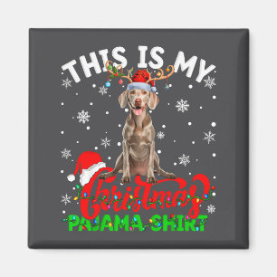 Aimant C'est Mon Chien Weimaraner Vêtement de Noël Laid S