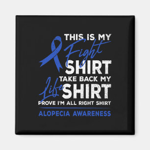 Aimant C'Est Mon Combat Alopecia Sensibilisation A Ribbon