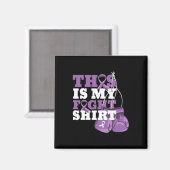 Aimant C'est mon combat Alzheimer Fighter Support fort (Recto/Verso)