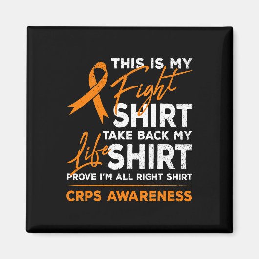 Aimant C'Est Mon Combat Rsd Crps Sensibilisation Orange R (Devant)