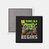 Aimant C'est mon contrôleur de jeu pixelisé pour mon 10e  (Recto/Verso)