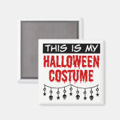 Aimant C'est mon costume d'Halloween crânes étoiles (Recto/Verso)