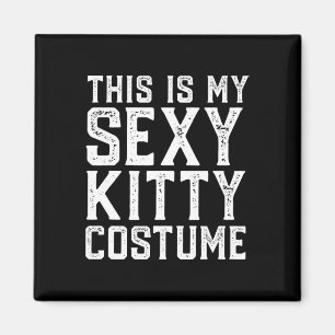 Aimant C'Est Mon Costume Y Kitty Fun Easy Halloween Chat