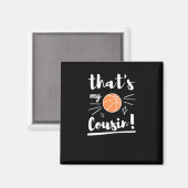 Aimant C'est mon cousin de basket-ball (Recto/Verso)