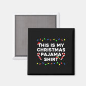 Aimant C'Est Mon Fam De Noël Pyjama Lights Fun Fun (Recto/Verso)