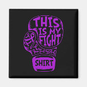 Aimant C'Est Mon Gant De Ruban Violet De Fibromyalgie De  (Devant)