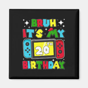 Aimant C'est mon jeu vidéo d'anniversaire 20 ans 20 ans